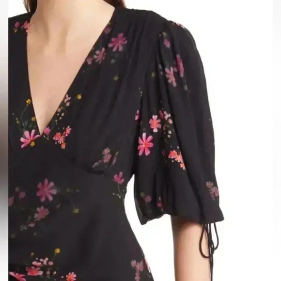 NEW All Saints Safiya Solanio Ruched Maxi Dress size US 4 - Picture 14 of 14